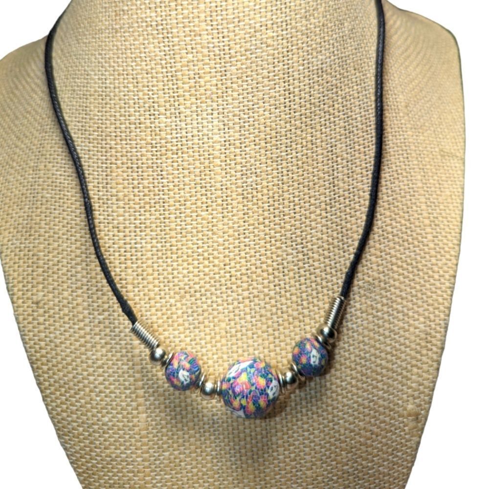 Handmade colorful beaded necklace